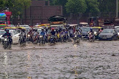 Waterlogging after rain in Delhi
